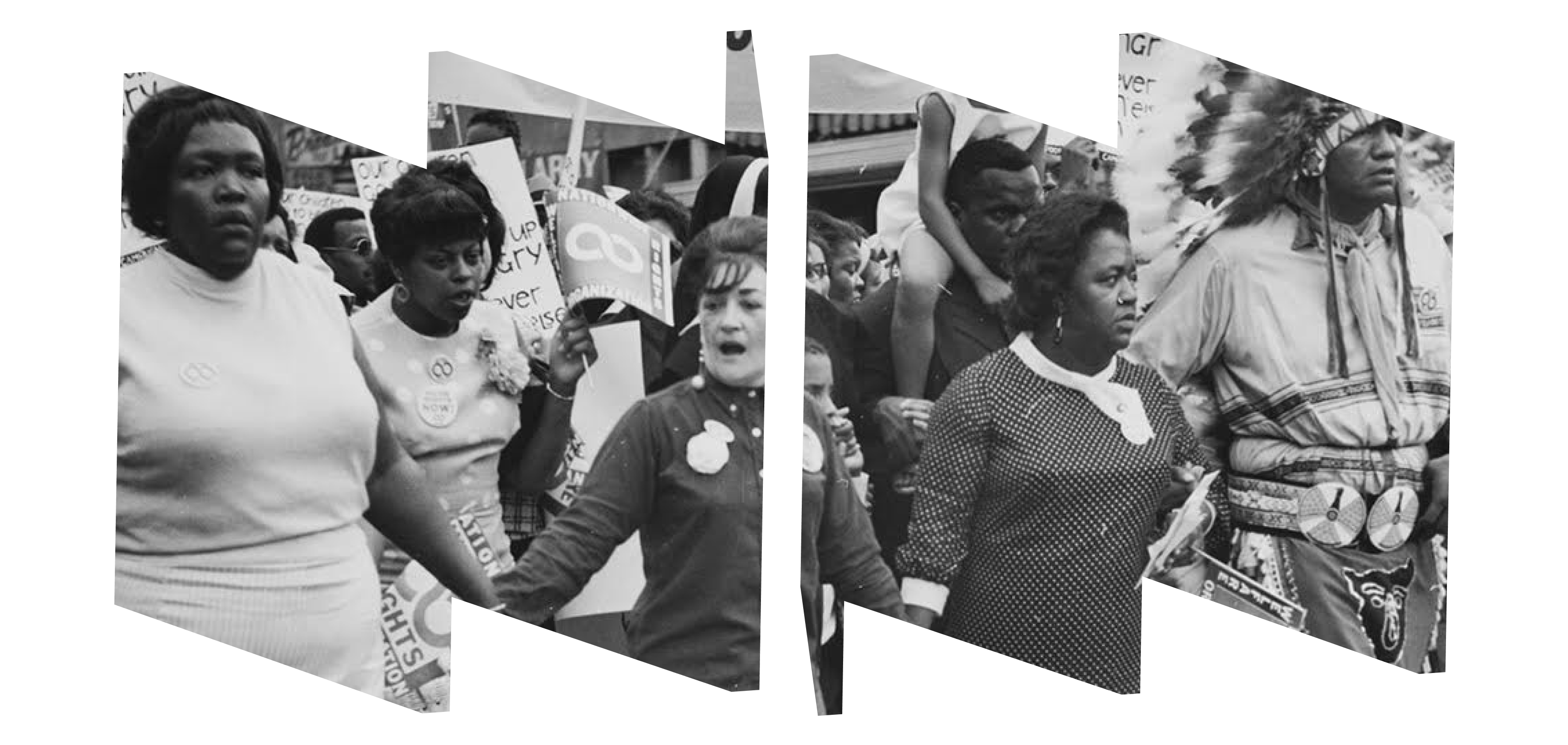 National Welfare Rights Organization members march through Shaw, Washington DC in 1968.