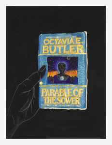 BLK FMMNNST LOANER LIBRARY: Parable of the Sower. 2019 Graphite and gouache on paper. Cauleen Smith. Courtesy of Corbett vs Dempsey Gallery, Chicago, and Moran Morán, Los Angeles.