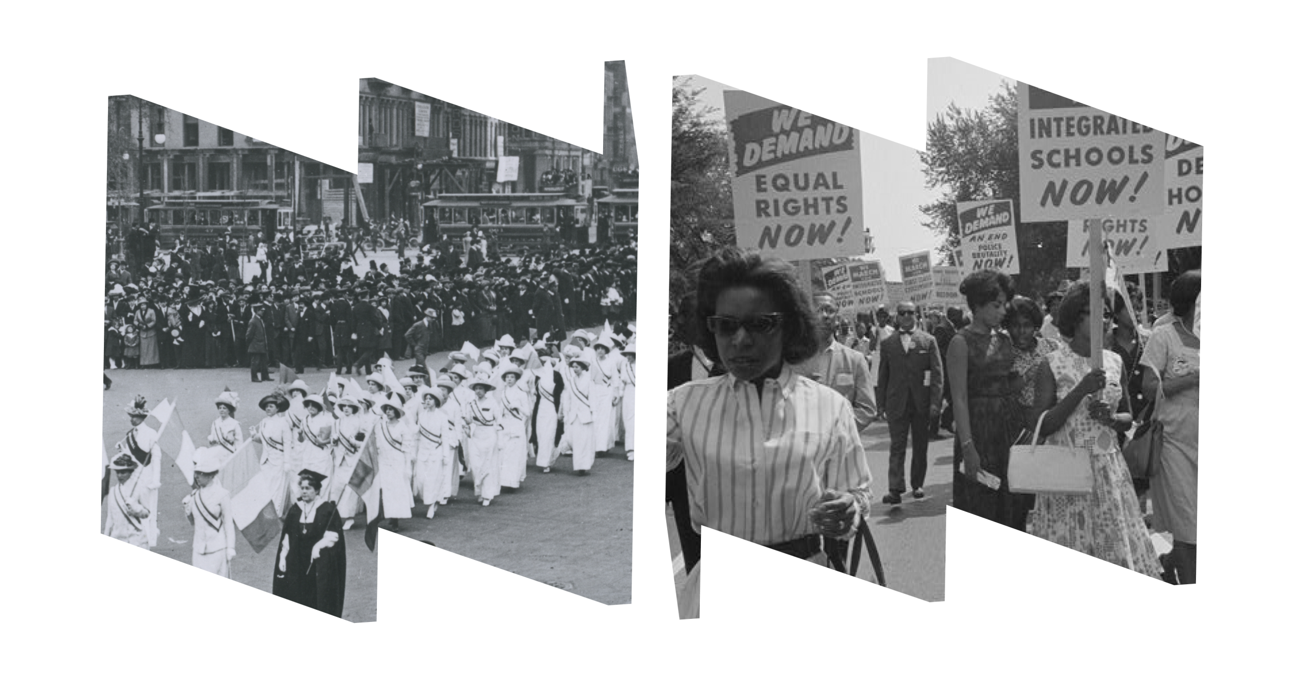 suffrage parade and civil rights march